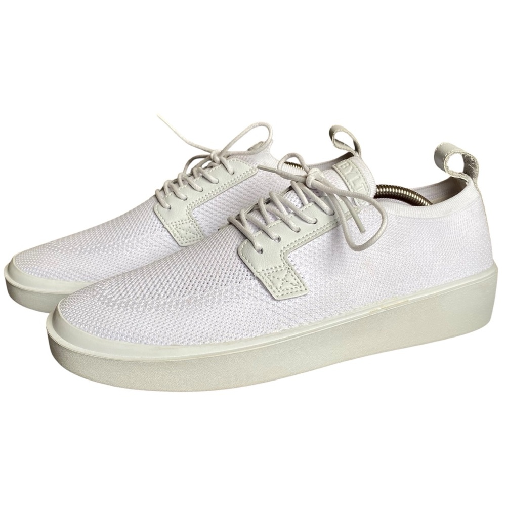 BYLT Lido Knit Shoe Mens Perforated Upper White Breathable Sock Like Upper Low